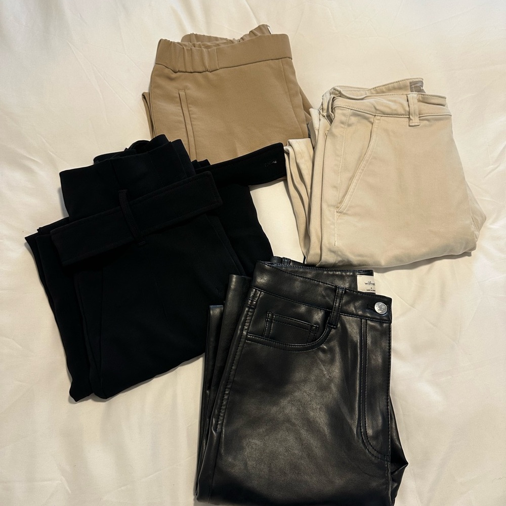 SIZE 4 WORK PANTS (ARITZIA AND EVERLANE)